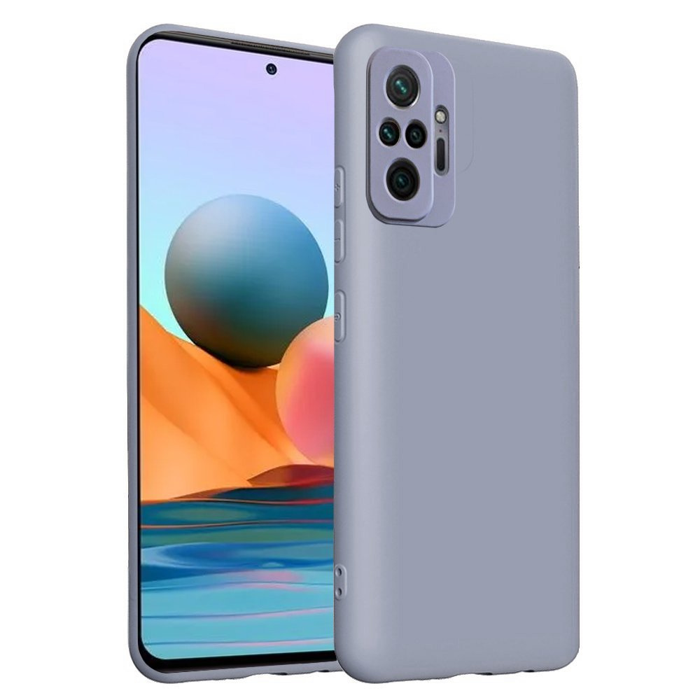 Erbord Silikon Lite Hülle Für Xiaomi Redmi Note 10 Pro + Glas, Farbe Zur Auswahl