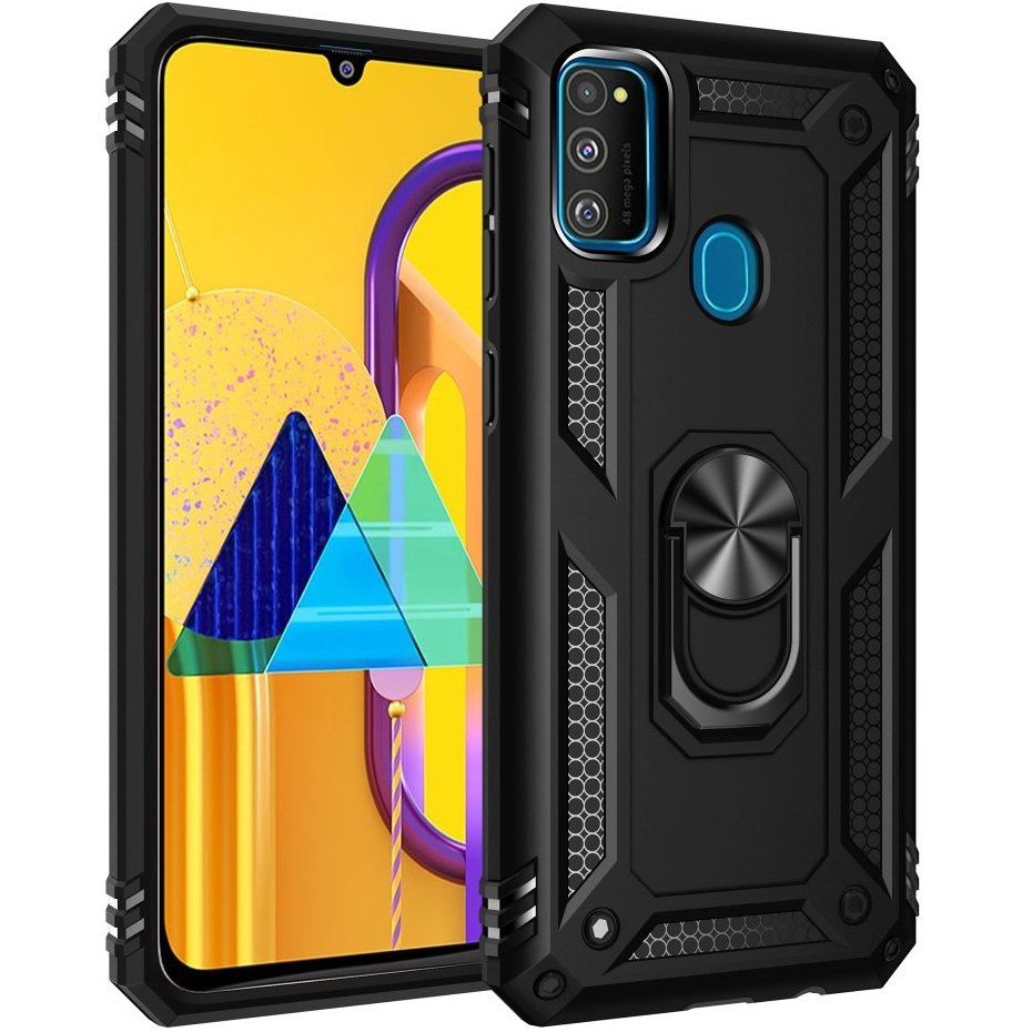 Gepanzerte Schutzhülle Für Samsung Galaxy M21, Nox Case Ring, Schwarz