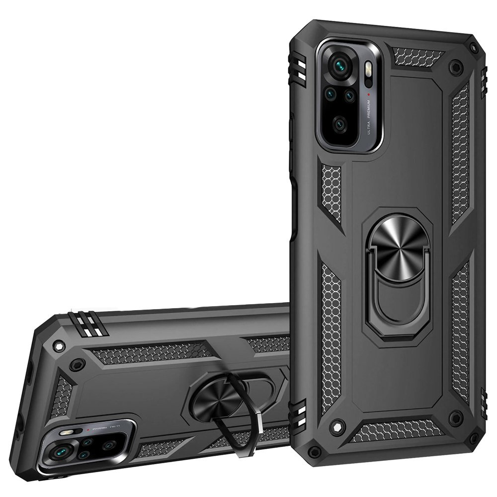 Schutzhülle Mit Rundumschutz Für Xiaomi Redmi Note 10/10s, Nox Case Ring, Schwarz