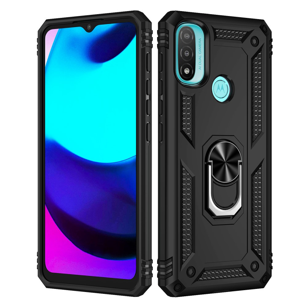 Gepanzerte Schutzhülle Für Motorola Moto E20/e30/e40, Nox Case Ring, Schwarz