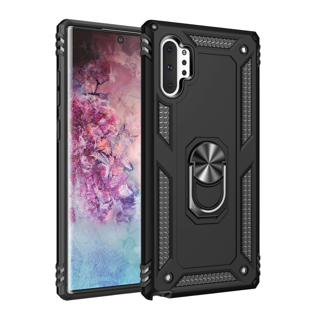 Gepanzerte Schutzhülle Für Samsung Galaxy Note 10+ Plus, Nox Case Ring, Schwarz