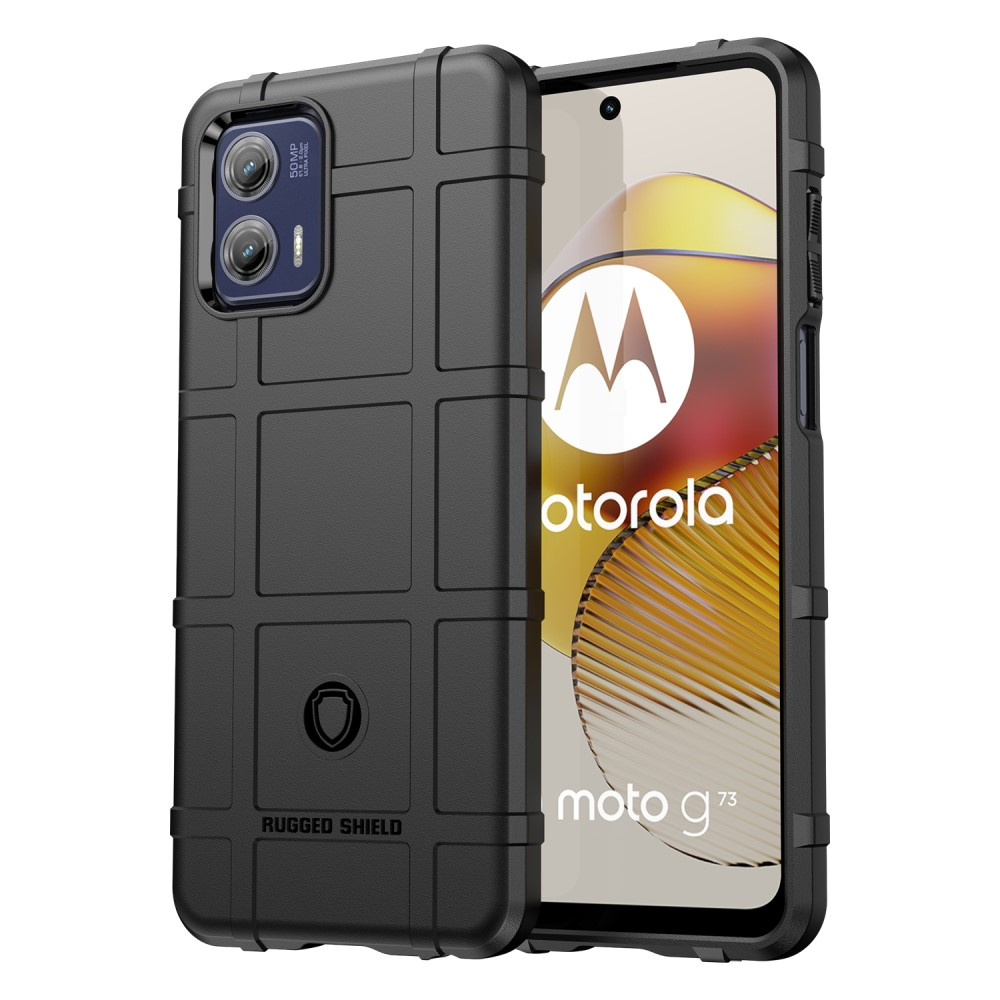 Schutzhülle Für Motorola Moto G73 5g, Rugged Shield, Schwarz
