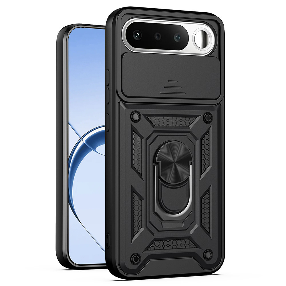 Gepanzerte Schutzhülle Für Realme 16 5g, Camshield Slide, Schwarz