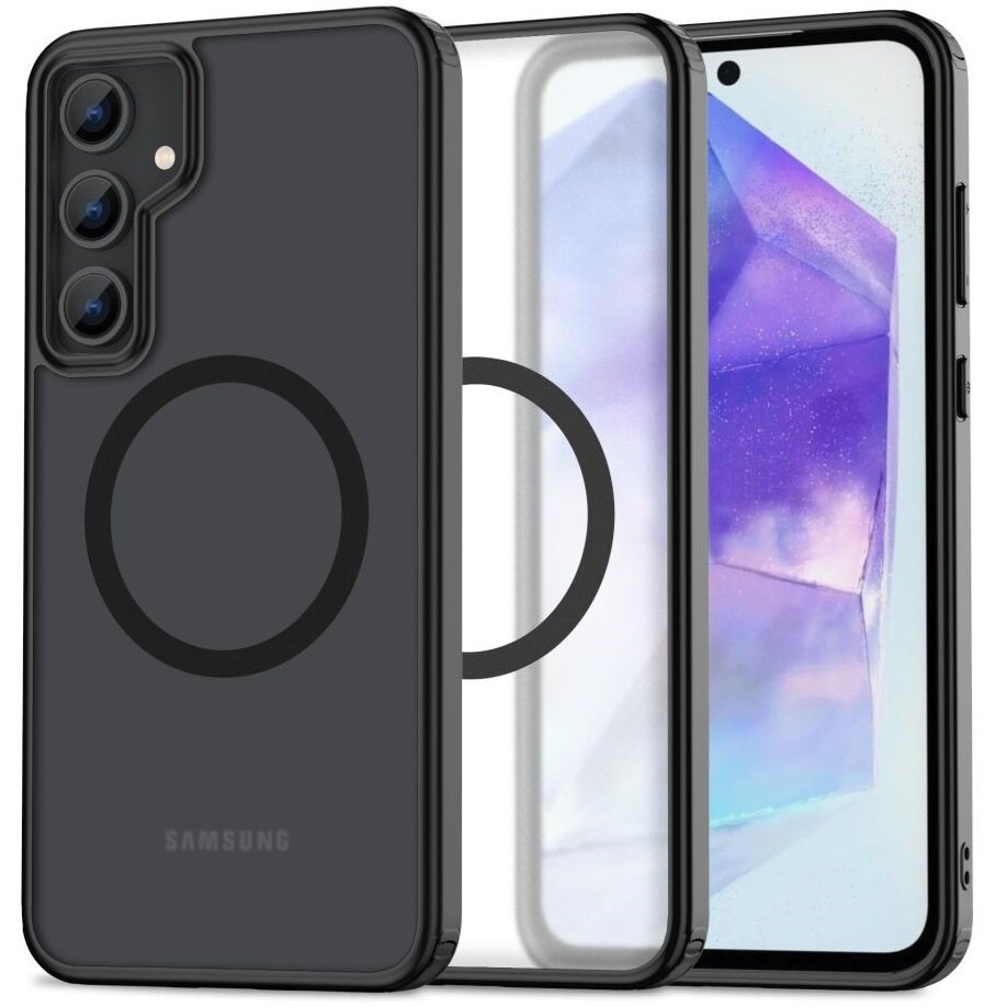 Samsung Galaxy A55 5g Fusion Hybrid-hülle Mit Magsafe-anschluss, Schwarz