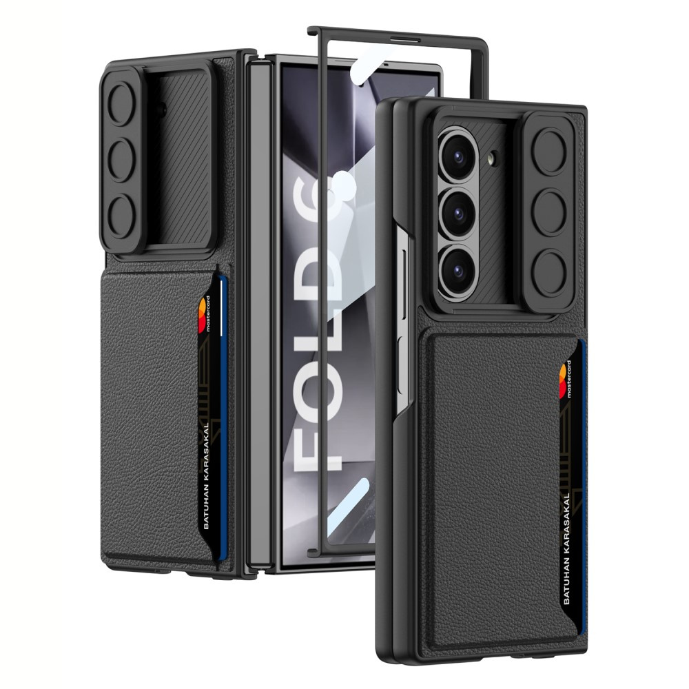 Schutzhülle Für Samsung Galaxy Z Fold6 5g, Gkk-kartenhalter, Schwarz