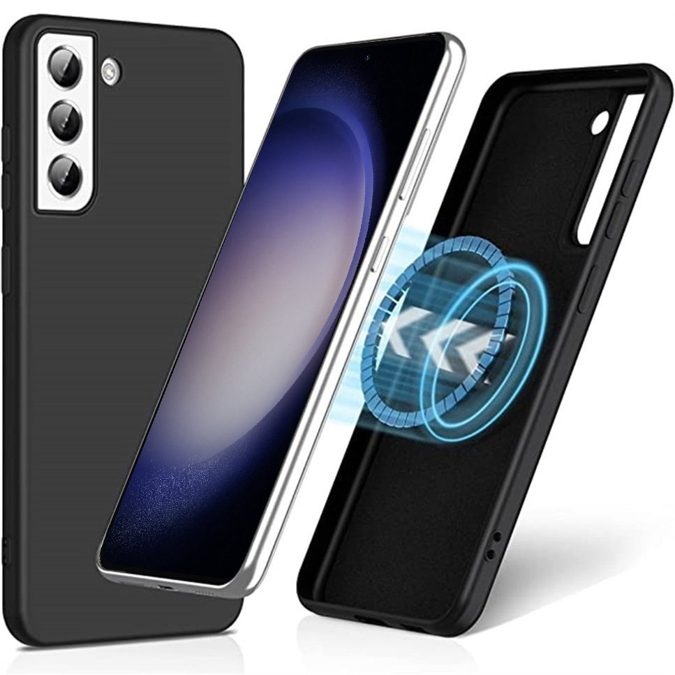 Schutzhülle Für Samsung Galaxy S23, Silikon, Magsafe, Schwarz