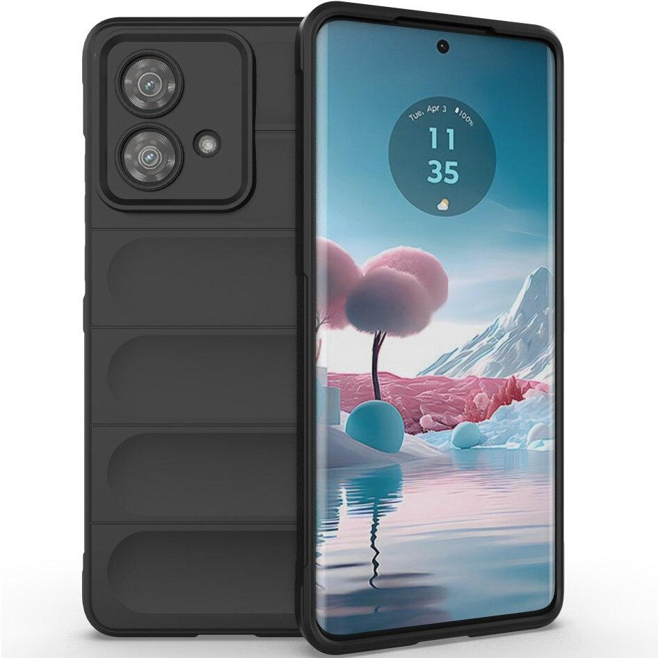 Motorola Edge 40 Neo Gaming-schutzhülle, Schwarz