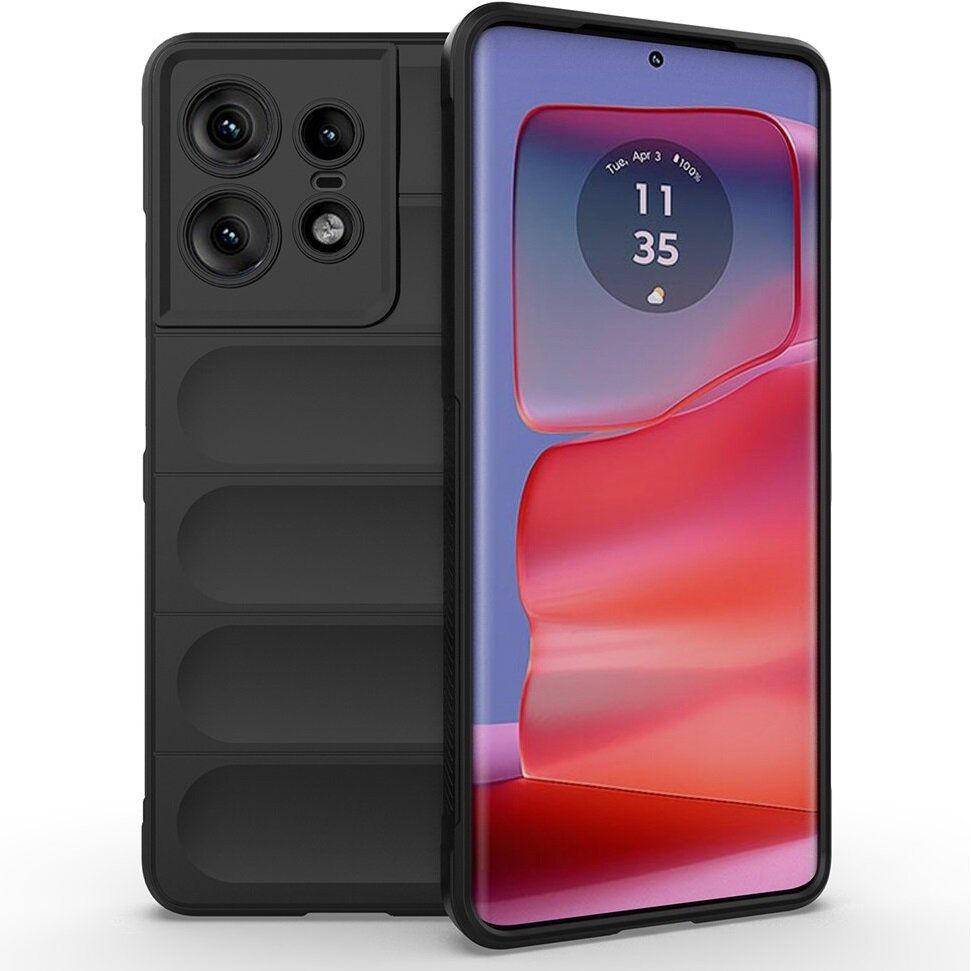Motorola Edge 50 Pro Gaming-schutzhülle, Stoßfest, Schwarz
