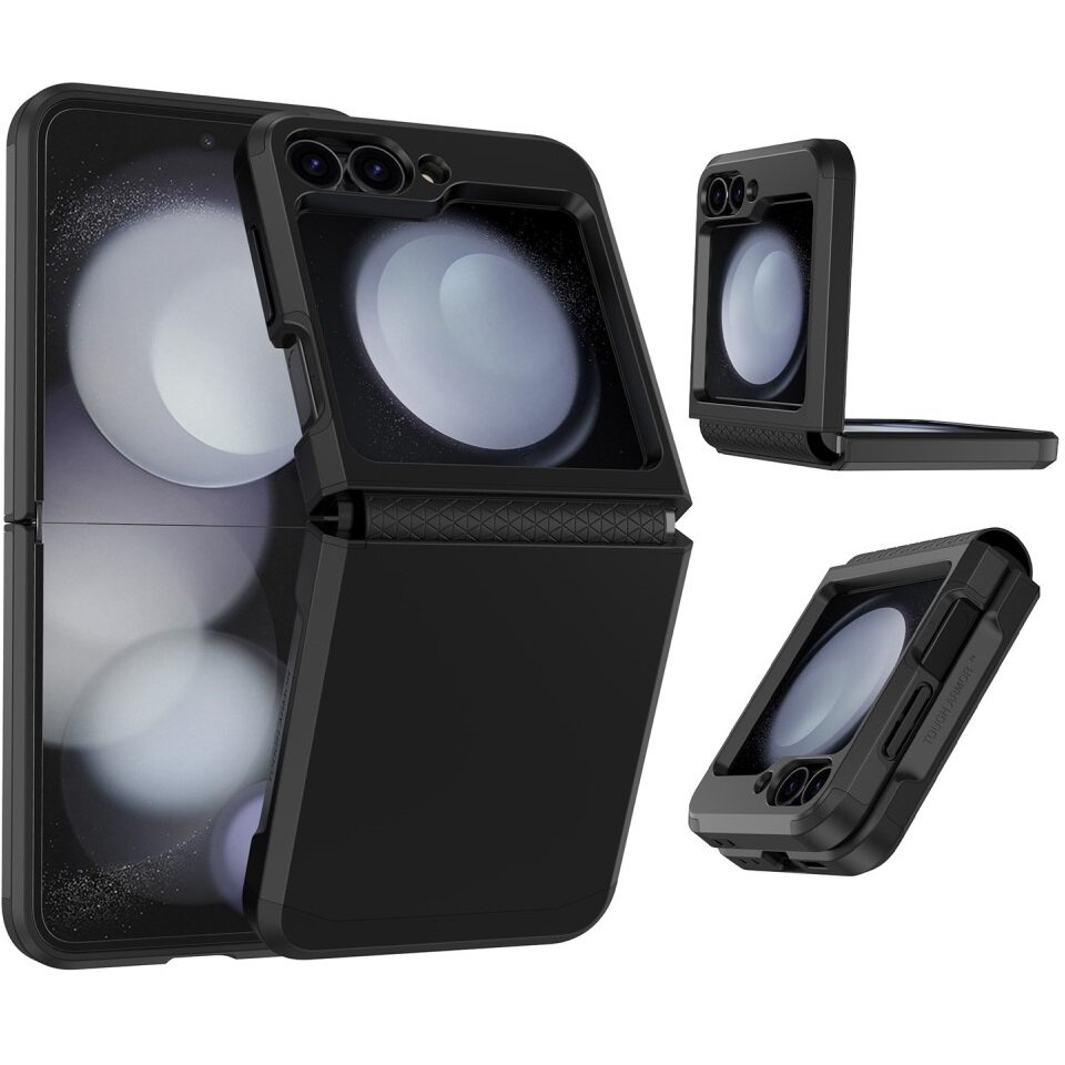 Armor Shockproof Hülle Für Samsung Galaxy Z Flip7 Fe / Z Flip6, Armor Shockproof, Schwarz