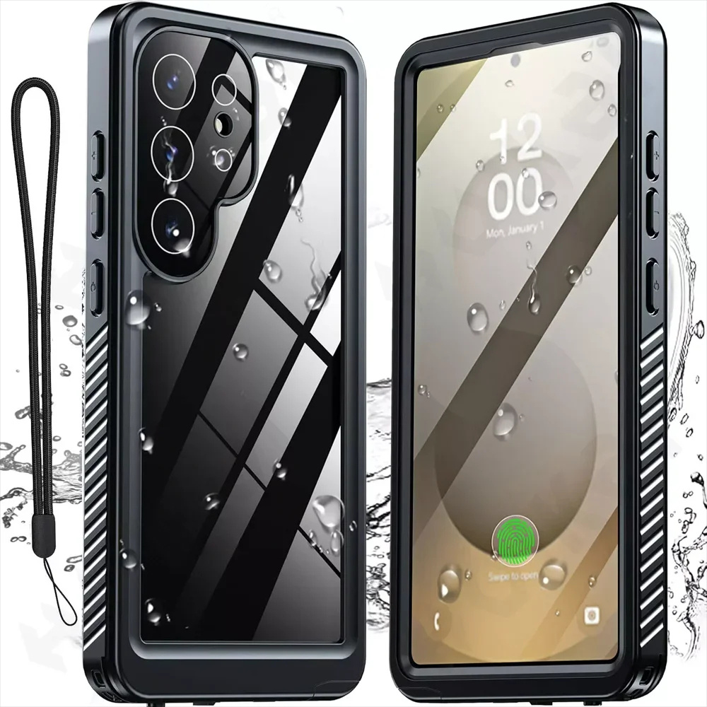 Ip68 Wasserdichte Hülle Für Samsung Galaxy S25 Ultra, Schwarz