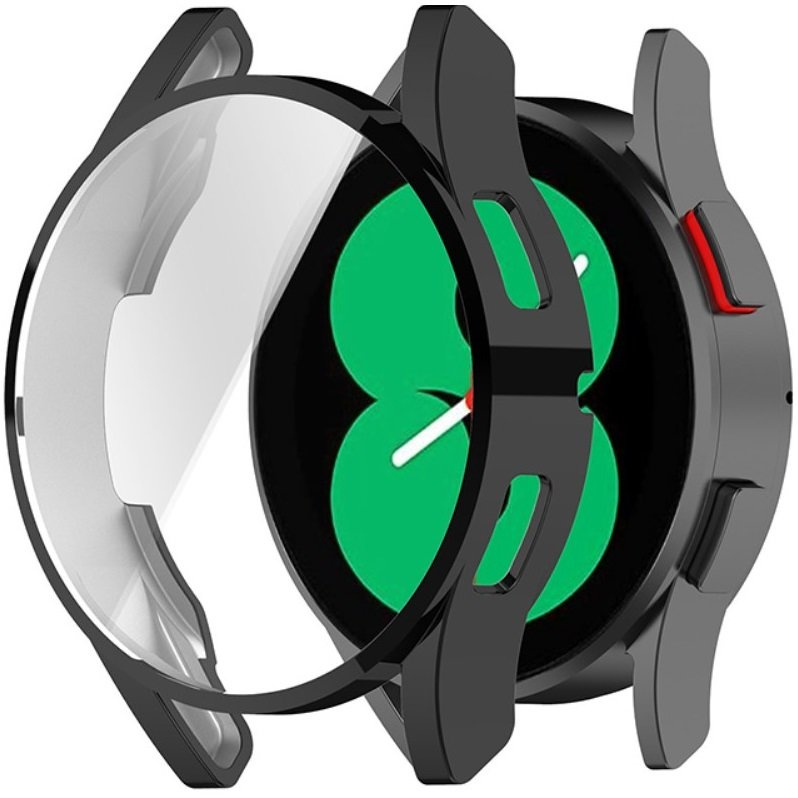 Schutzhülle Mit Displayschutzfolie Für Samsung Galaxy Watch 4 44 Mm, Schwarz