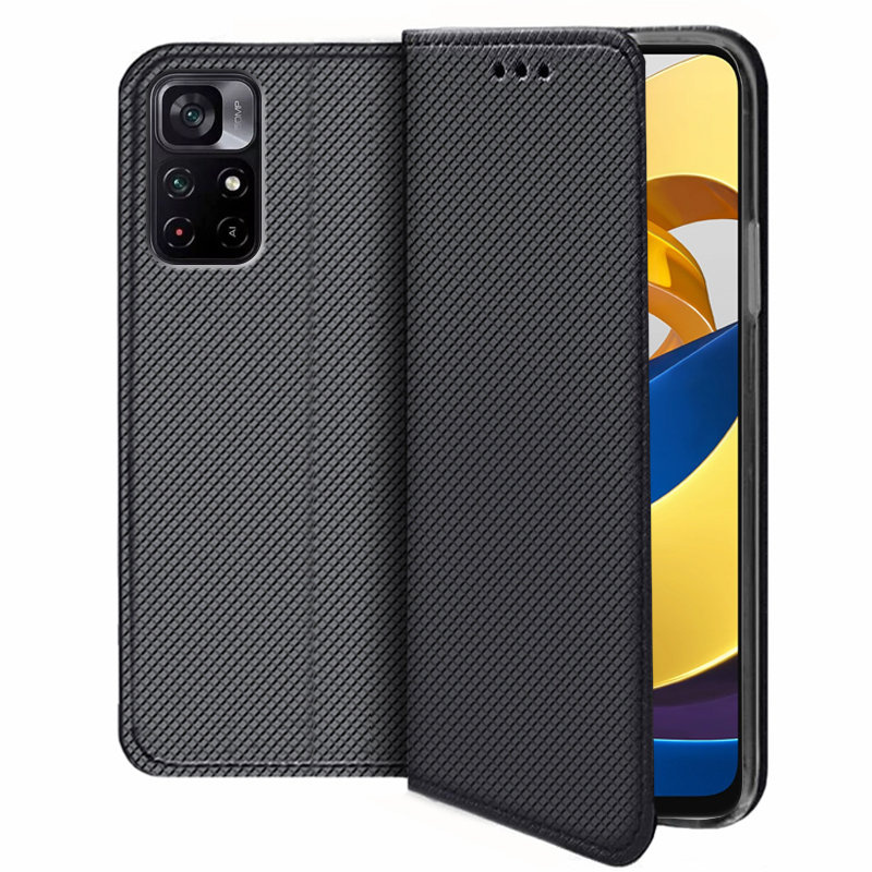 Intelligente Magnethülle Für Xiaomi Poco M4 Pro 5g / Redmi Note 11s 5g, Schwarz