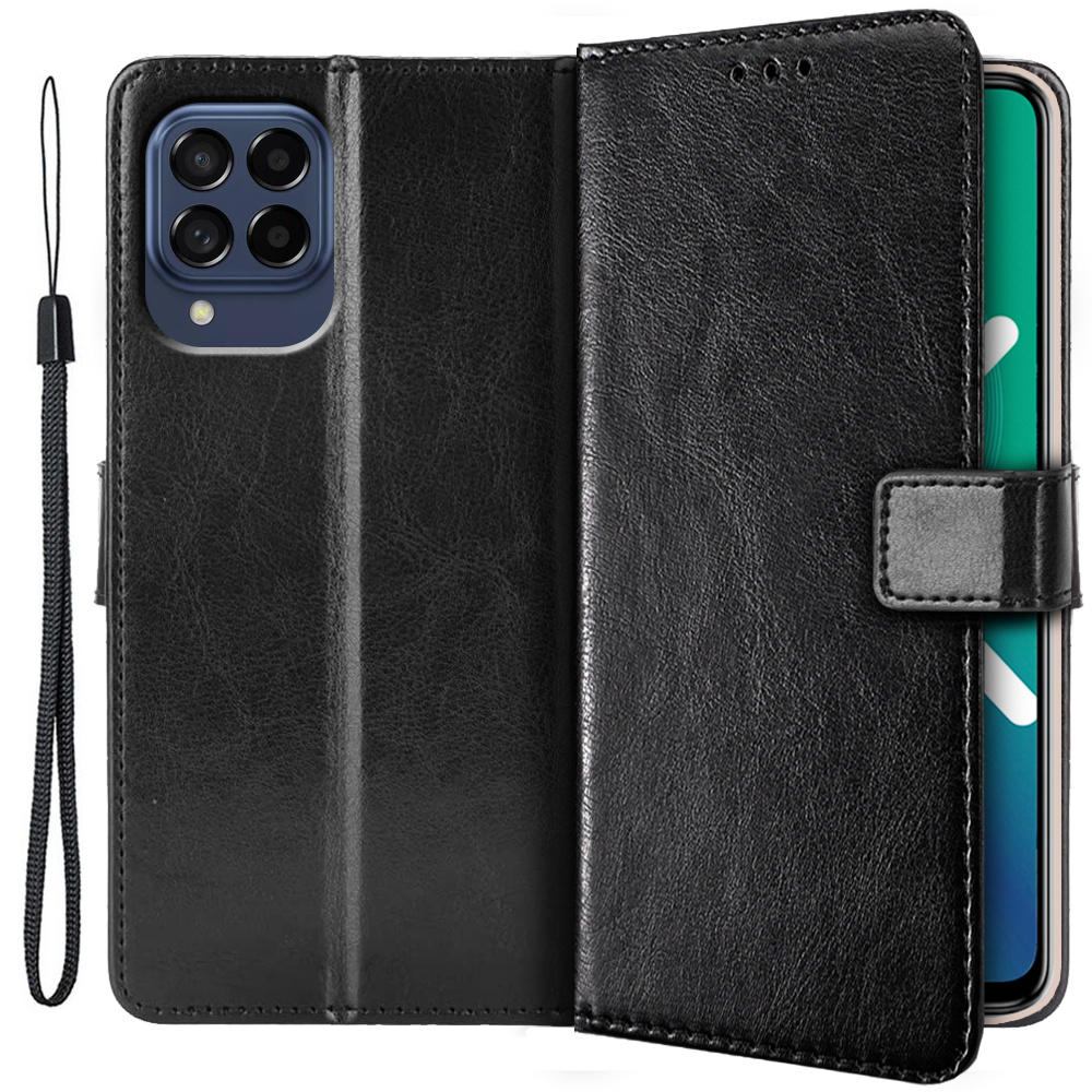 Brieftaschenhülle Für Samsung Galaxy M53 5g, Schwarz