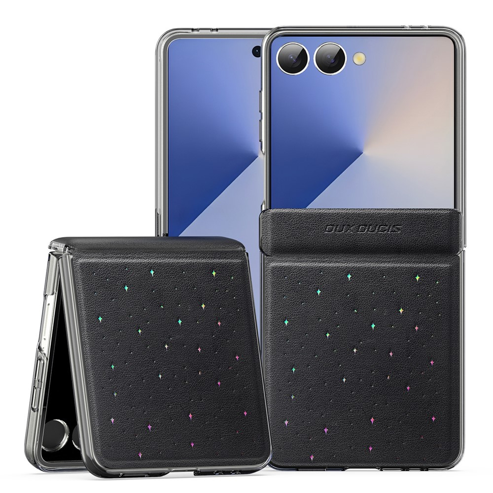 Dux Ducis Stex Series Hülle Für Samsung Galaxy Z Flip7 5g - Schwarzes Leder