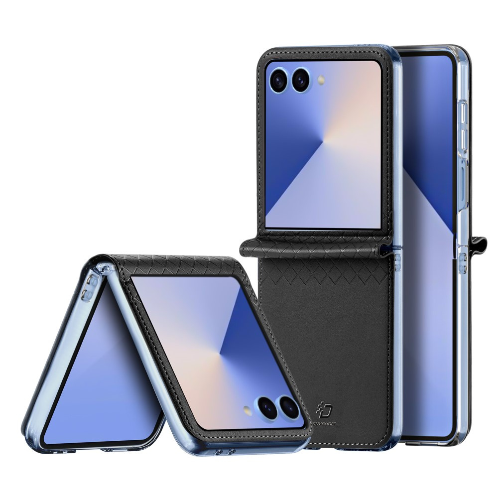 Dux Ducis Bril Series Hülle Für Samsung Galaxy Z Flip7 5g - Schwarzes Leder