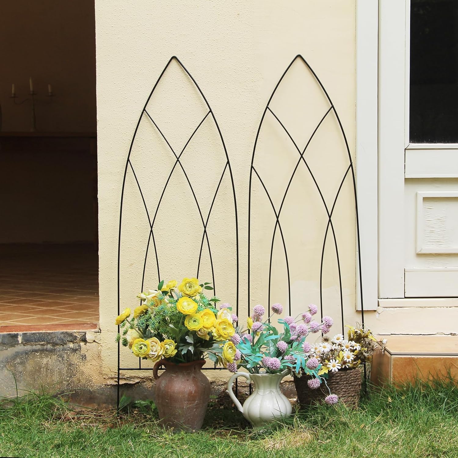 Pergola-rankgitter Für Kletterpflanzen, 115 X 38 Cm, 2 Stück