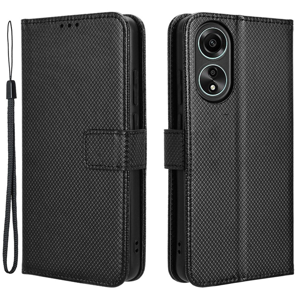 Klapphülle Für Oppo A58 4g, Smart Magnet, Schwarz