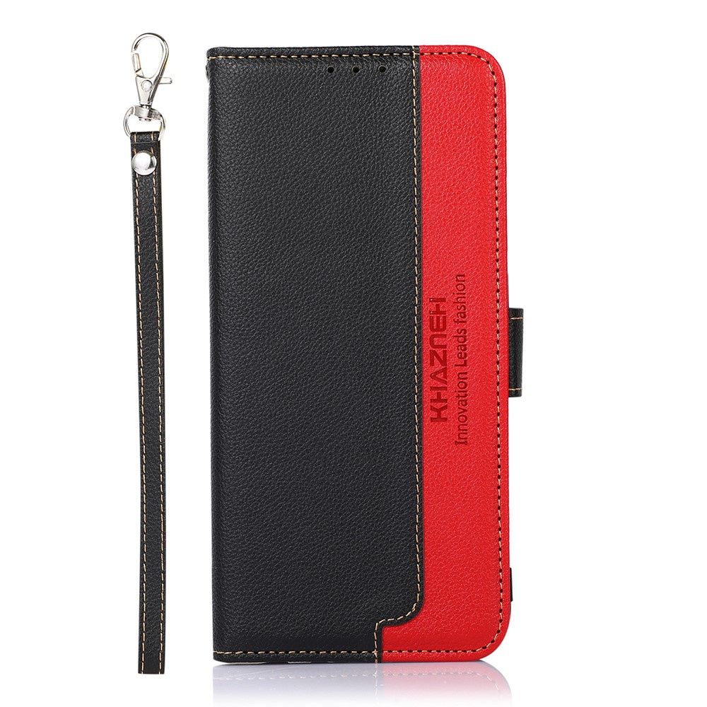 Brieftaschenhülle Für Samsung Galaxy S21 Fe, Khazneh, Zweifarbig, Schwarz