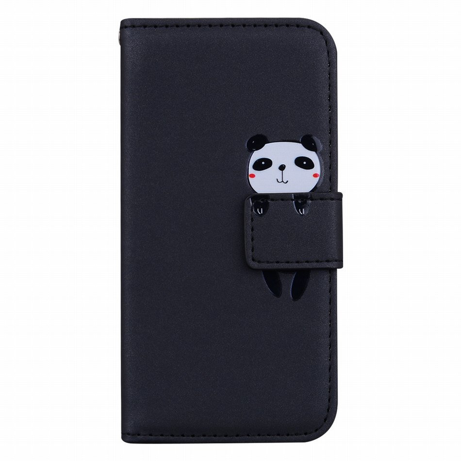 Brieftaschenhülle Für Samsung Galaxy M53 5g, Panda, Schwarz