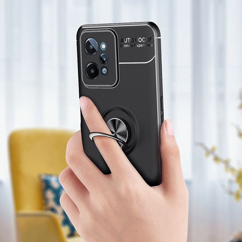 Schutzhülle Mit Ständer Und Fingerring Für Realme C31, Schwarz