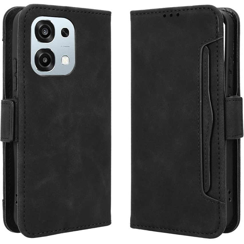 Klapphülle Für Oppo A6 Pro 5g, Mit Kartensteckplatz, Schwarz