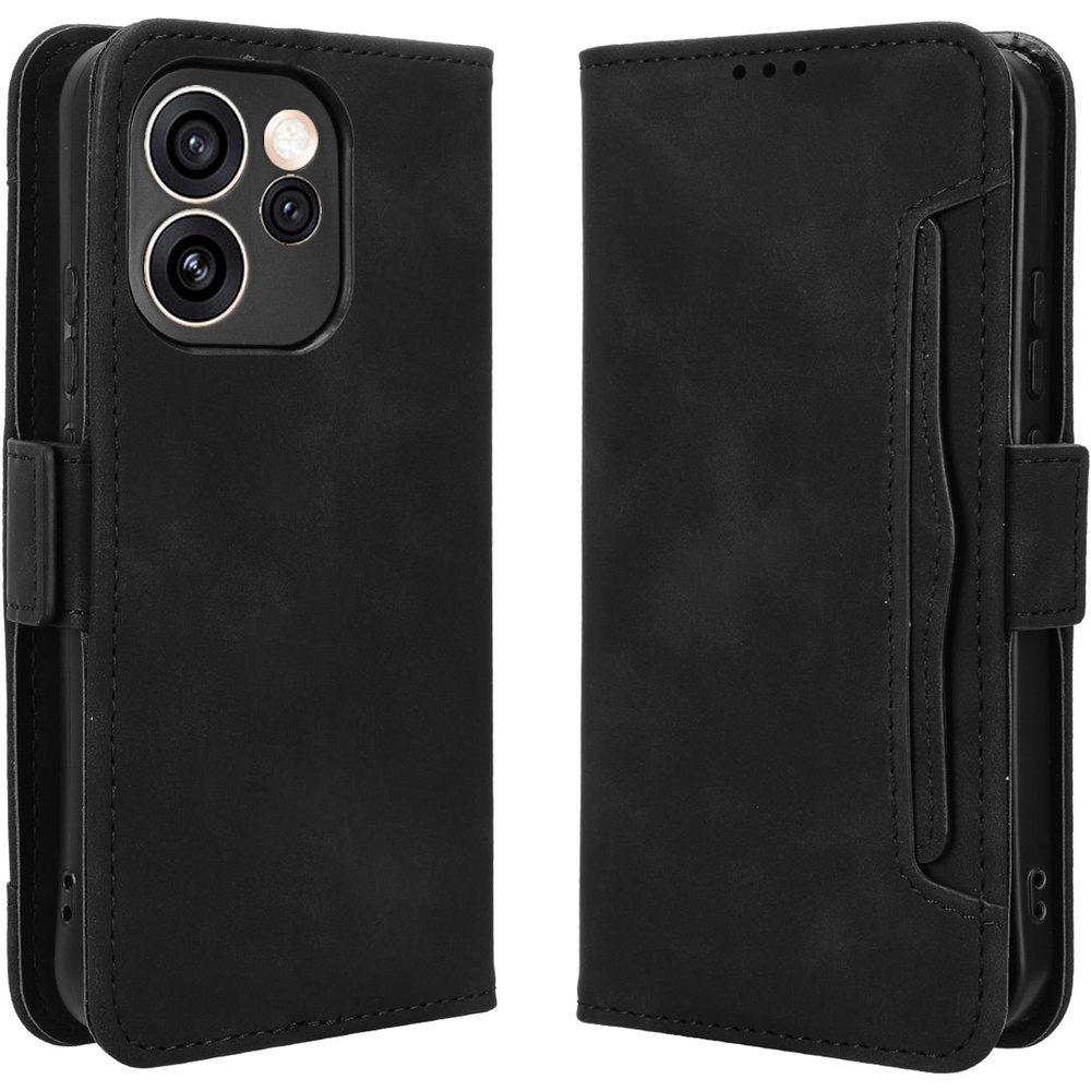 Klapphülle Für Oppo Reno 15 Pro, Mit Kartenfach, Schwarz