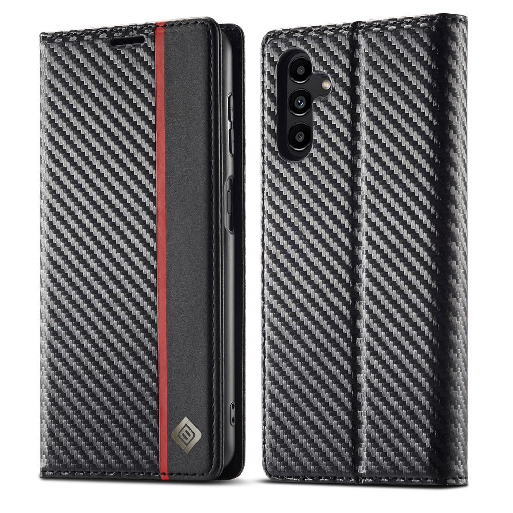 Samsung Galaxy A17 5g Flip Case, Lc.imeeke, Carbon-textur, Schwarz