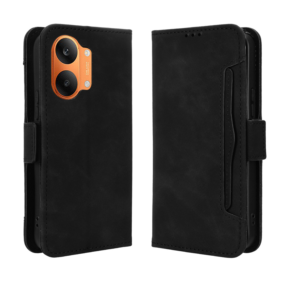 Flip-case Für Xiaomi Poco X8 Pro Max, Mit Kartenfach, Schwarz