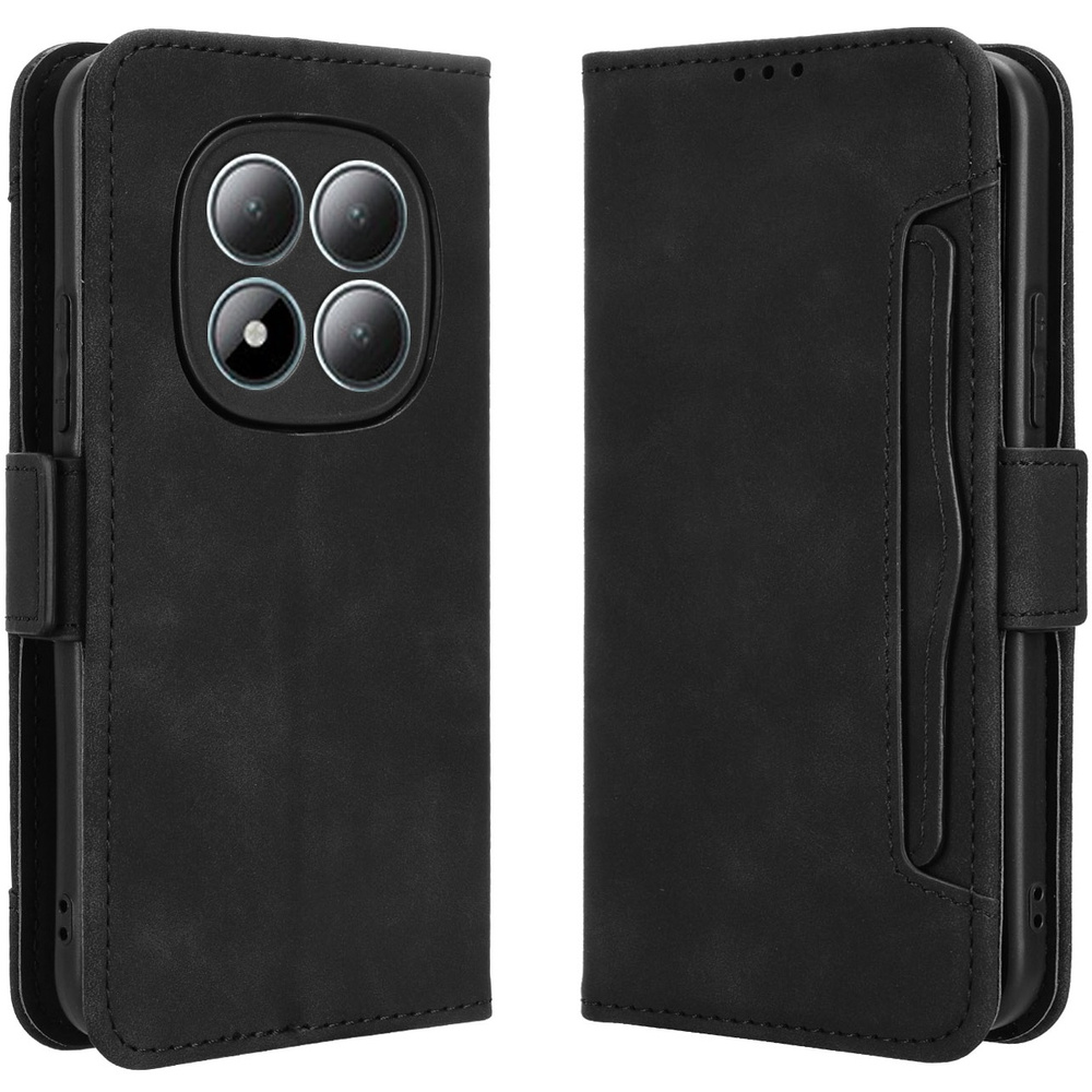 Klapphülle Für Xiaomi Redmi Note 15 Pro 5g, Mit Kartenfach, Schwarz
