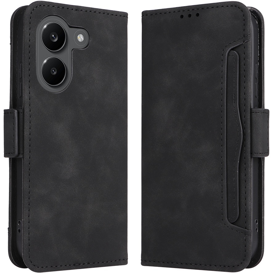 Flip-case Für Xiaomi Poco X8 Pro, Mit Kartenfach, Schwarz