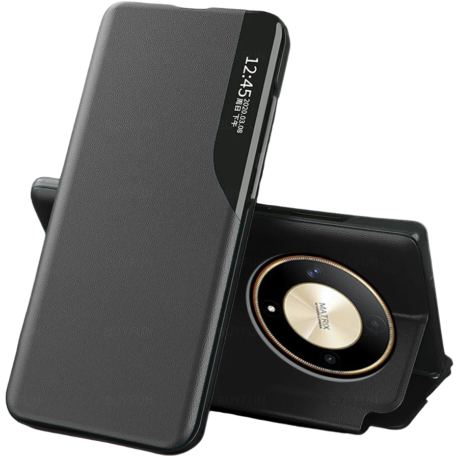 Honor Magic 6 Lite 5g Flip Case, Seitenansicht, Schwarz