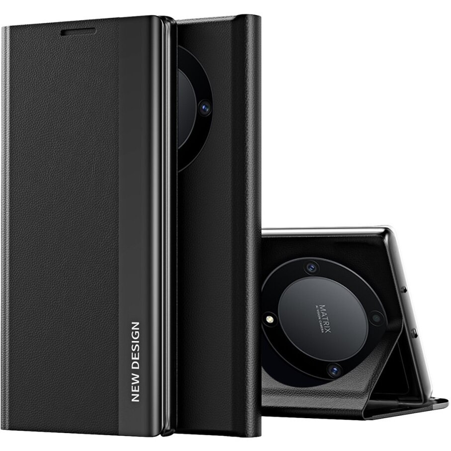 Honor Magic 6 Lite 5g Flip Case, Seitlich Magnetisch, Schwarz