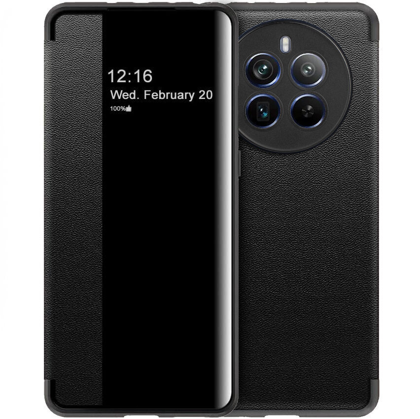 Realme 12 Pro 5g / 12 Pro+ 5g Flip Case, Seitenansicht, Schwarz