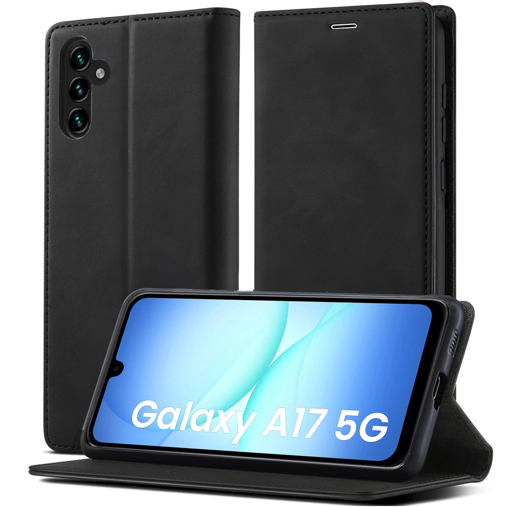 Samsung Galaxy A17 5g Smart Suede Flip Case - Schwarz