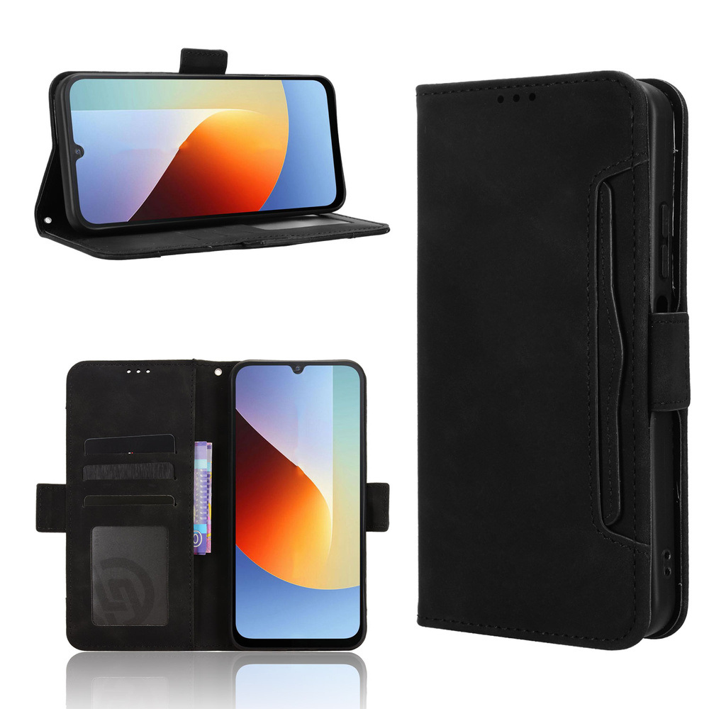 Klapphülle Für Xiaomi Redmi A7 Pro, Mit Kartenfach, Schwarz