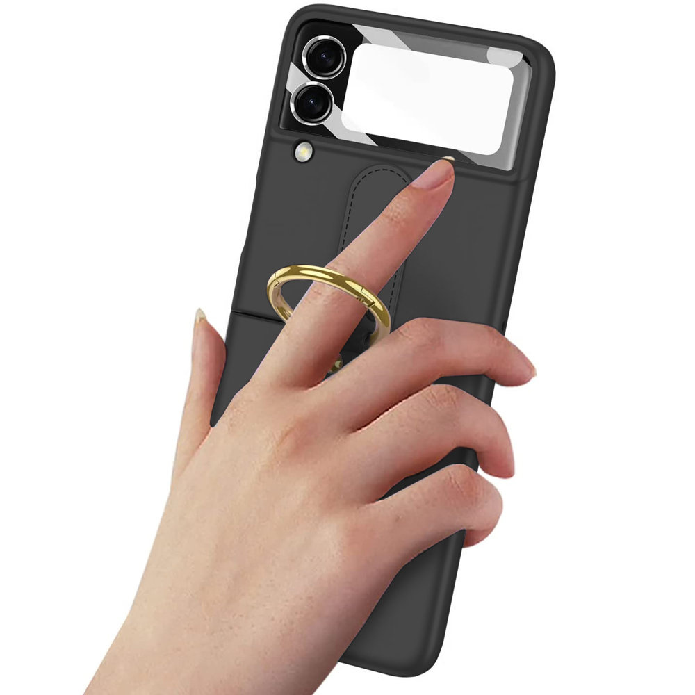 Gkk Ringhalterhülle Für Samsung Galaxy Z Flip3 5g, Schwarz