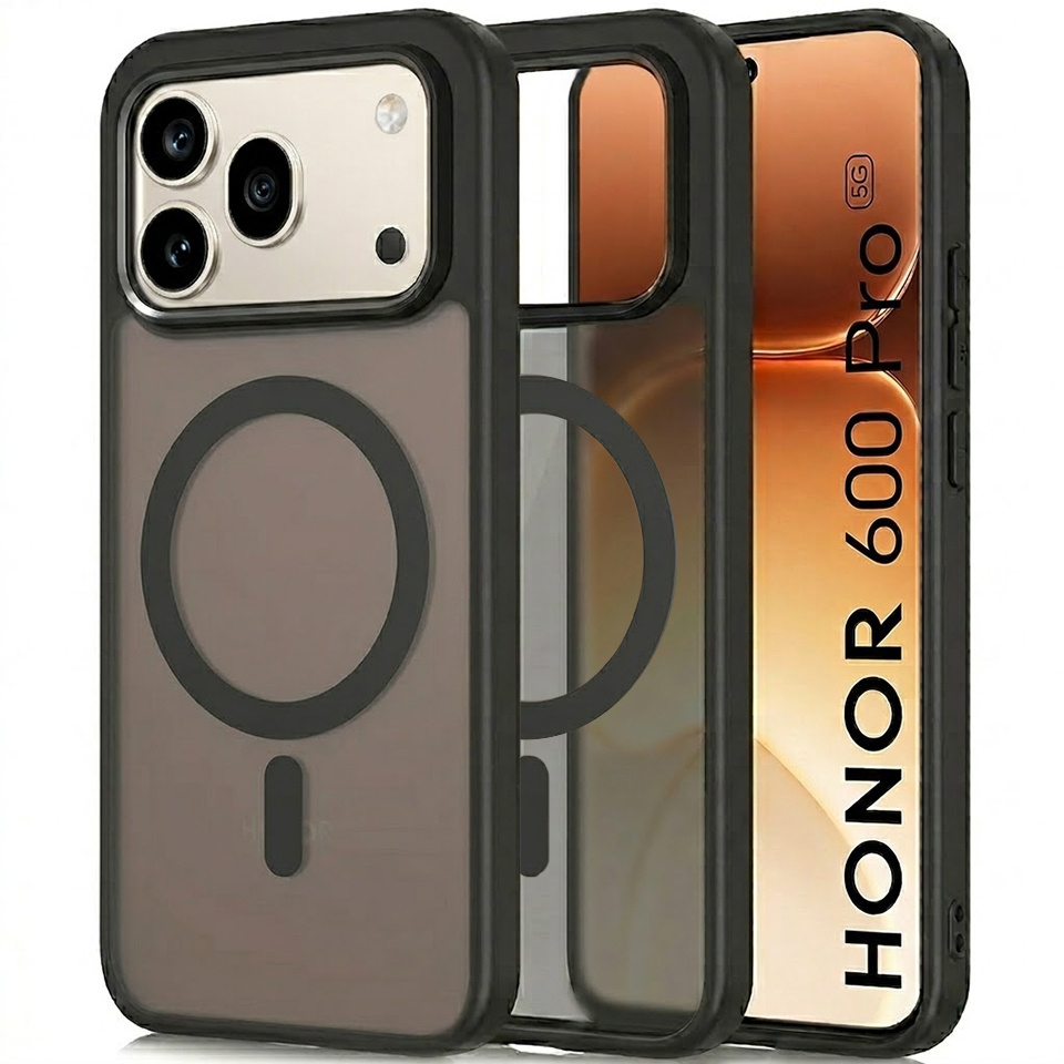 Honor 600 Pro Hülle, Magsafe, Matt, Schwarz