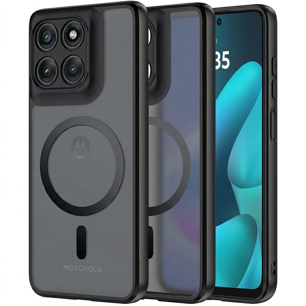 Schutzhülle Für Motorola Moto G57 Power, Mit Magsafe-anschluss, Matt Schwarz