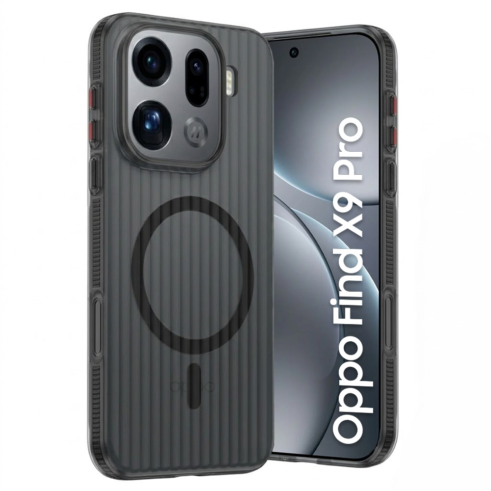 Schutzhülle Für Oppo Find X9 Pro, Strukturierte, Stoßfeste Oberfläche, Schwarz