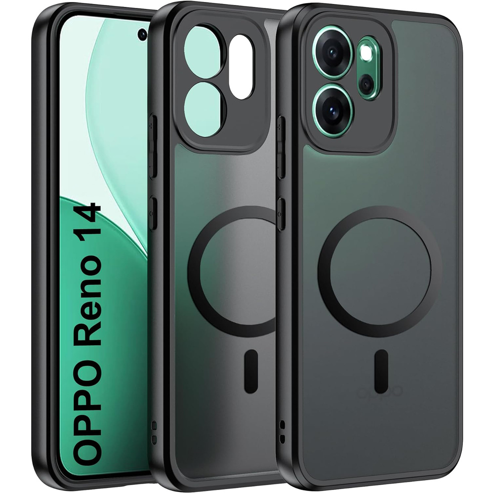 Oppo Reno 14 Matte Hülle Für Magsafe, Mattschwarz