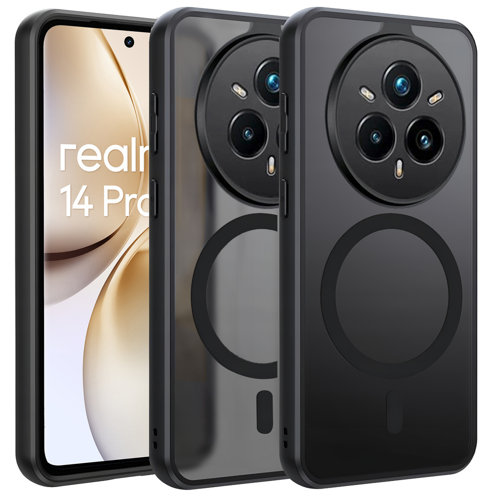 Realme 14 Pro+ 5g Hülle, Mit Magsafe, Mattschwarz