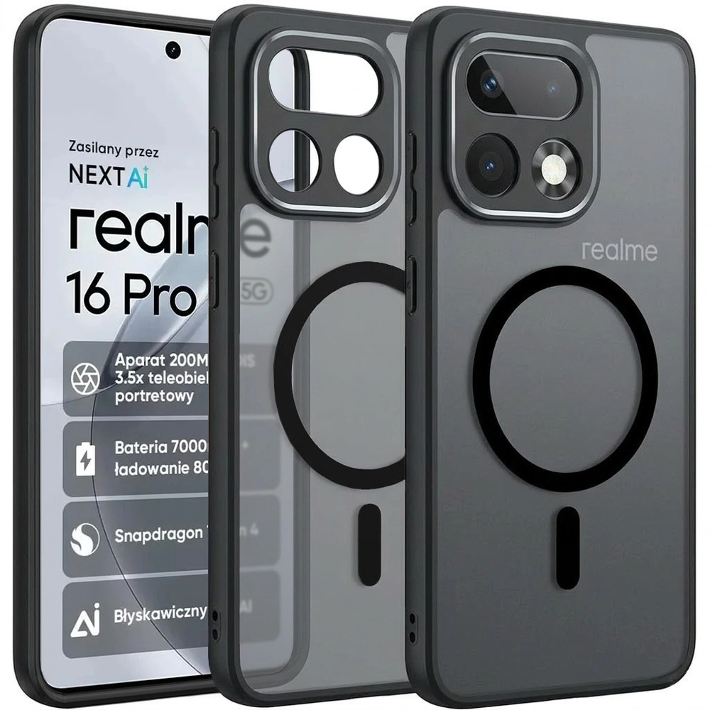 Realme 16 Pro Hülle, Für Magsafe, Mattschwarz
