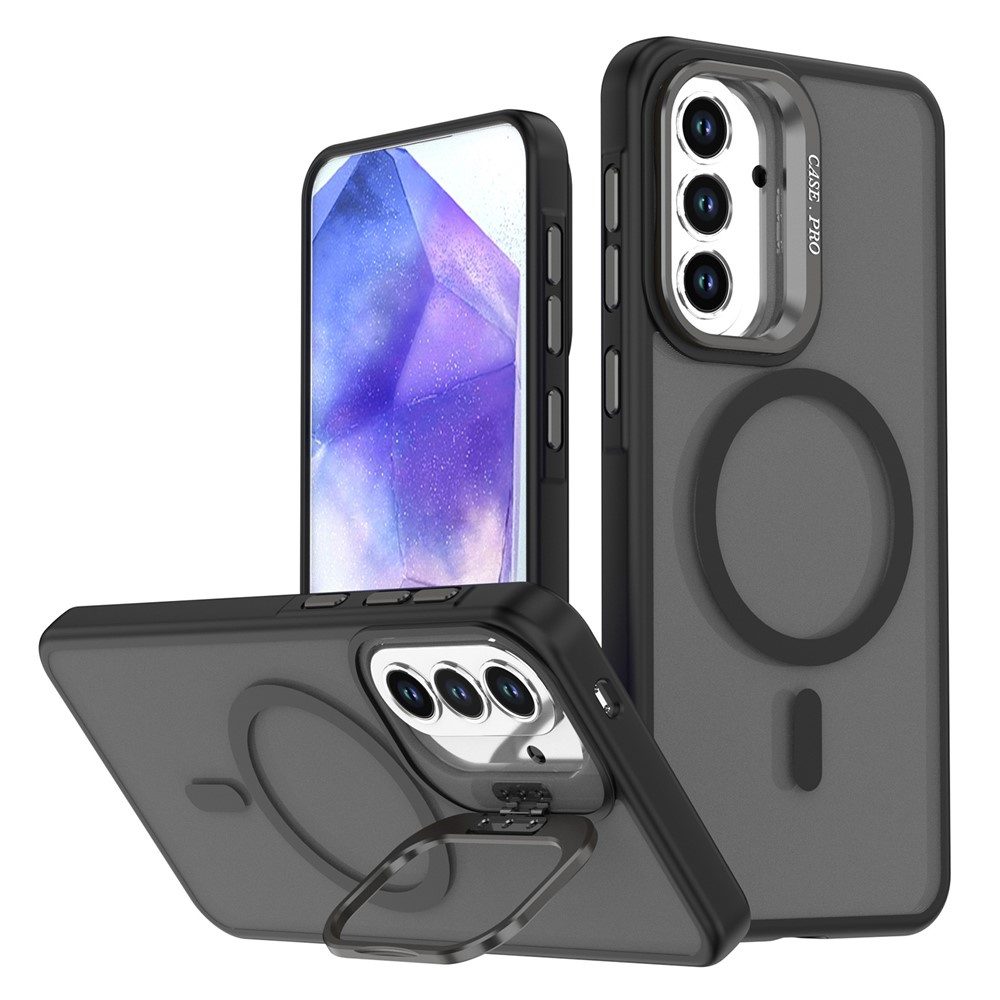 Samsung Galaxy A37 5g Skin-touch-hülle Mit Ständer, Magsafe, Schwarz