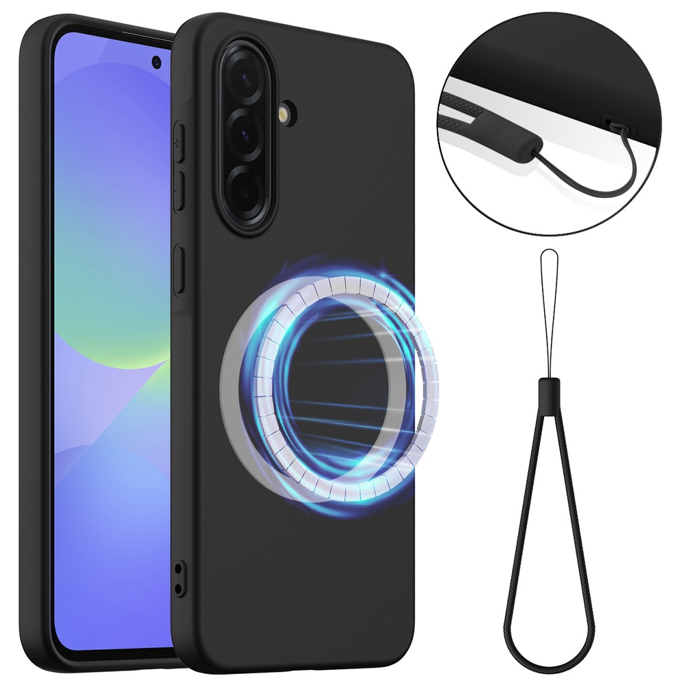 Schutzhülle Für Samsung Galaxy A37 5g, Silikon Lite, Mit Magsafe-anschluss, Schwarz