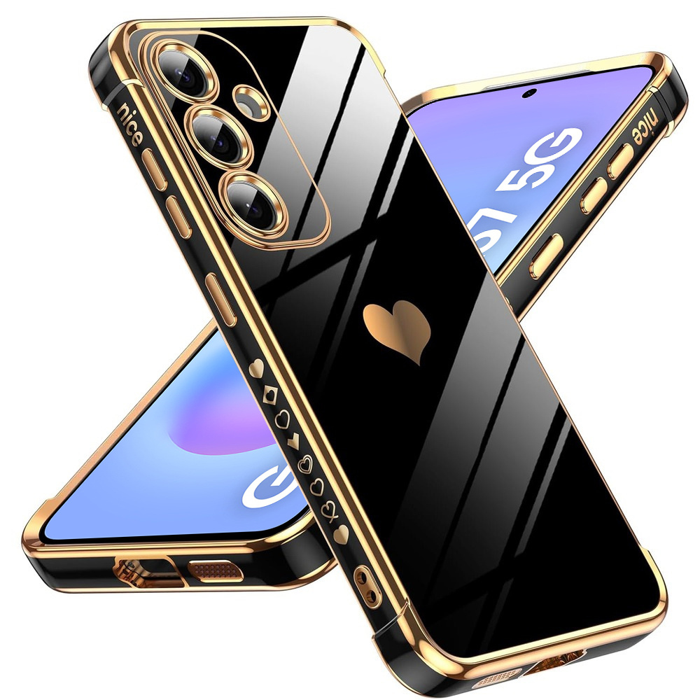 Schutzhülle Für Samsung Galaxy A57 5g, Elektroherz, Schwarz