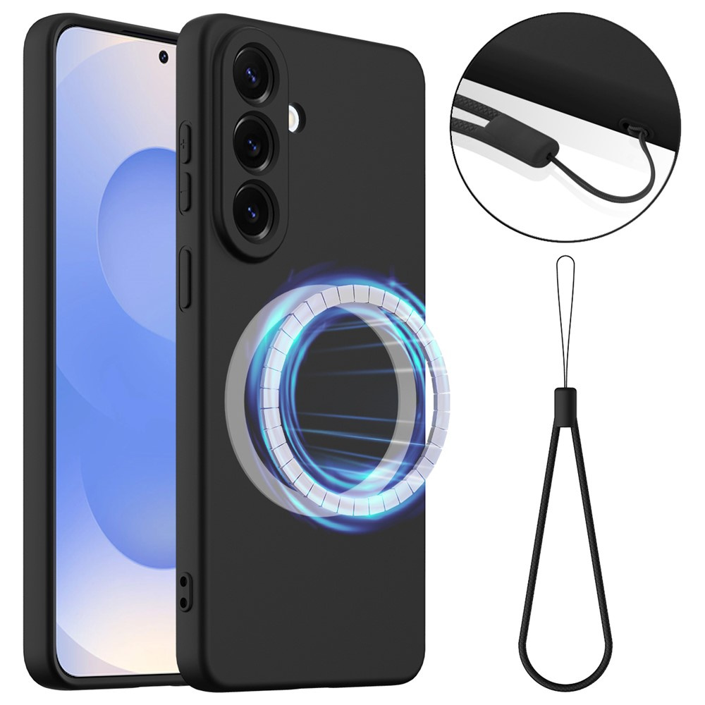Schutzhülle Für Samsung Galaxy A57 5g, Silikon Lite, Mit Magsafe-anschluss, Schwarz