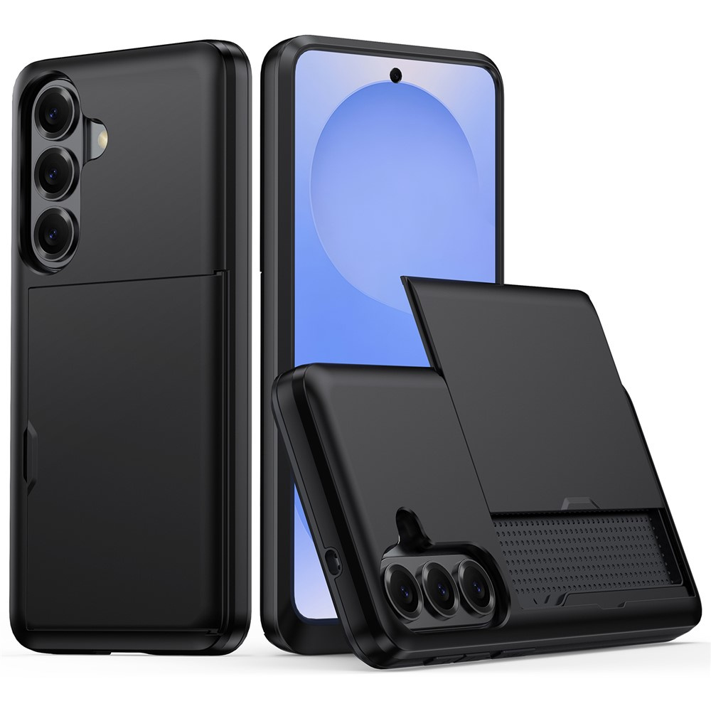 Samsung Galaxy S26 Plus Hülle, Schiebekartenhalter, Schwarz