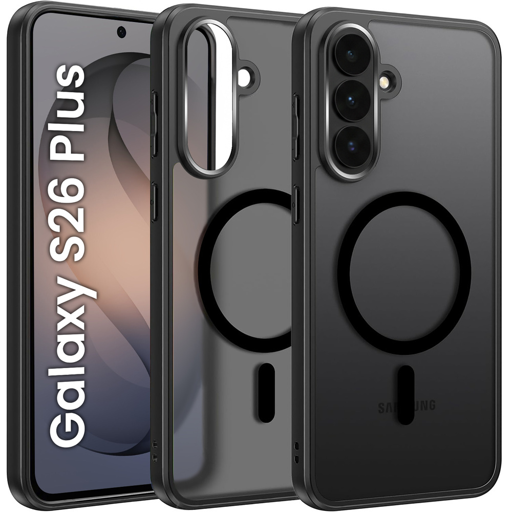 Samsung Galaxy S26 Plus Hülle, Magsafe-kompatibel, Matte Hülle, Schwarz
