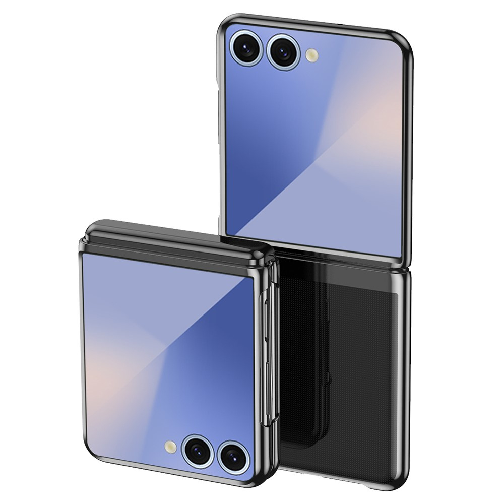 Samsung Galaxy Z Flip7 Hülle Mit Glänzender Oberfläche – Schwarz