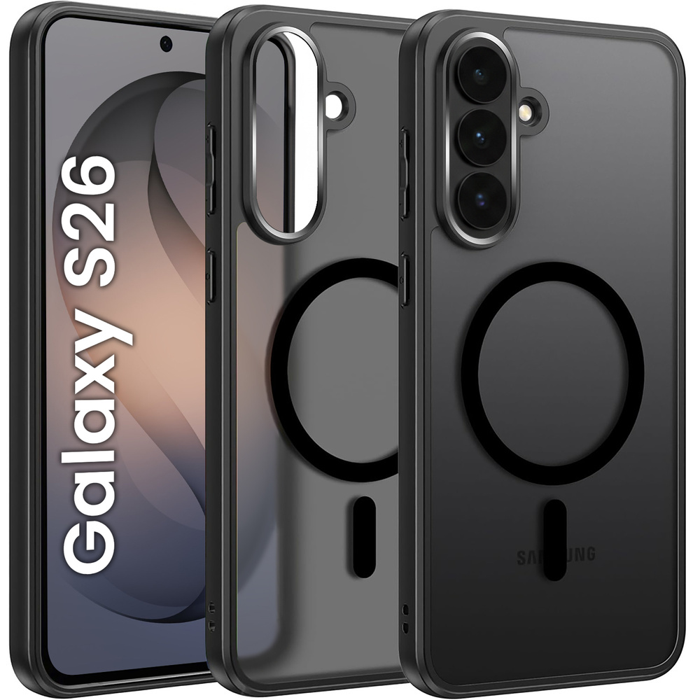 Samsung Galaxy S26 Hülle, Magsafe-kompatibel, Matte Hülle, Schwarz